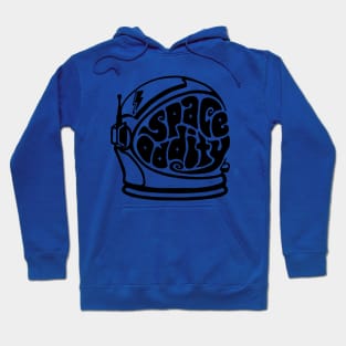 Space Oddity Astronaut Helmet Word Art Hoodie